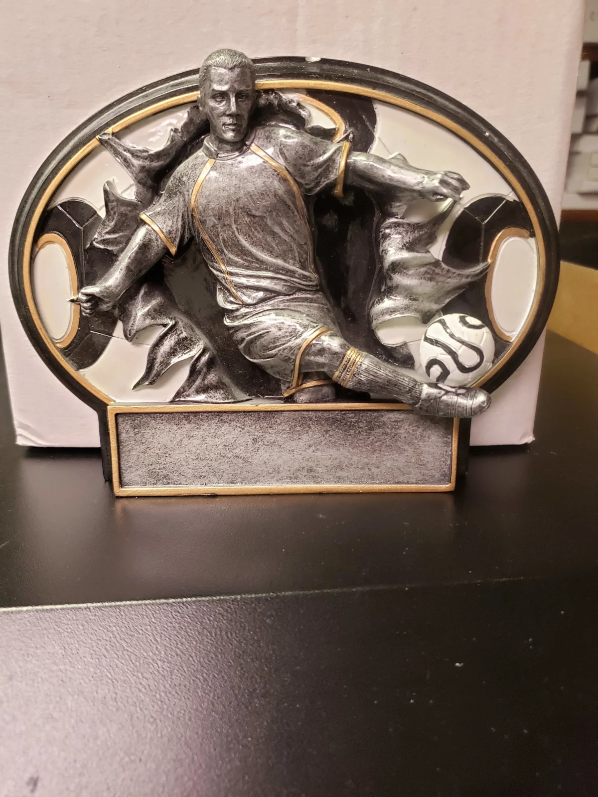 Male Soccer Tray &mdash; Clearance Overstock Limited Quantities from Rodriguez Engraving