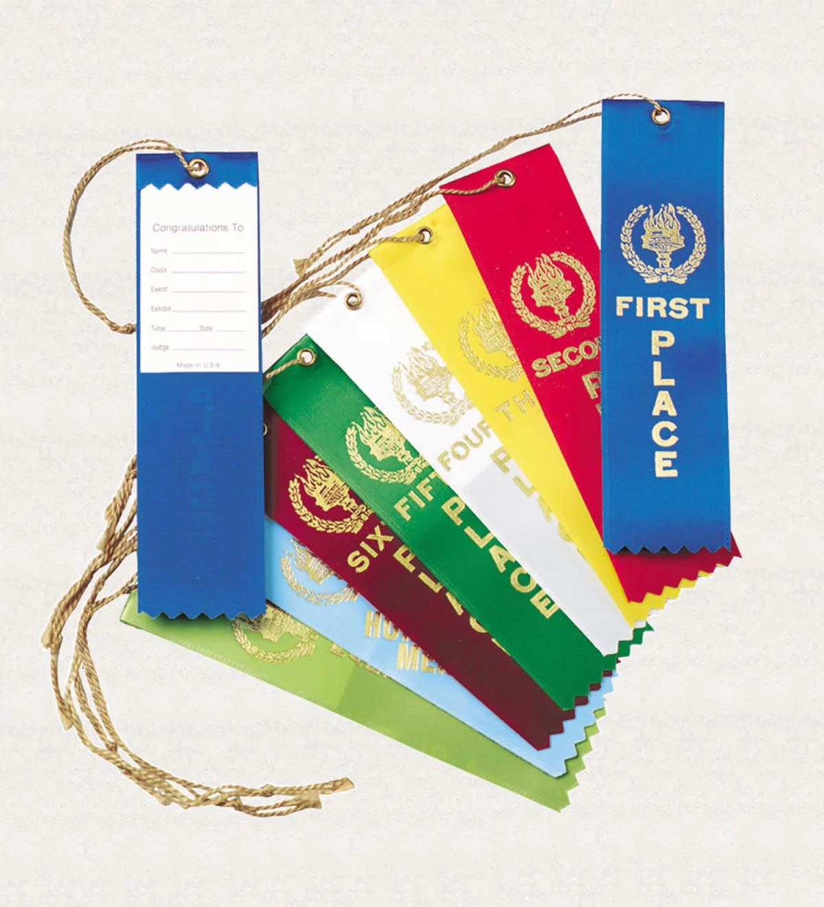 Ribbons & Rosettes &mdash; Medallions, Medals and Mylars from Rodriguez Engraving