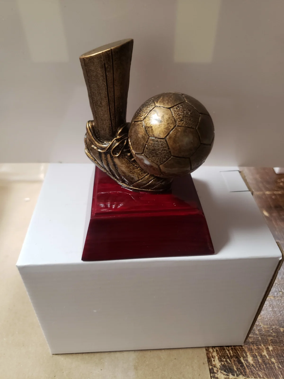 Soccer ball on shoe &mdash; Clearance Overstock Limited Quantities from Rodriguez Engraving